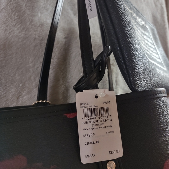 Coach Reversible Floral City Tote with Detachable Clutch - Picture 4 of 10